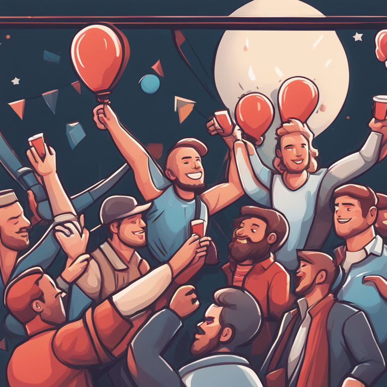 A hand-drawn digital illustration, Artstation HQ, showcasing the celebration of Laravel's triumph in the PHP framework arena, with abstract, surreal designs interwoven with digital art techniques, creating a vibrant celebration of innovation and success, ideal for a fashion-forward digital art publication.