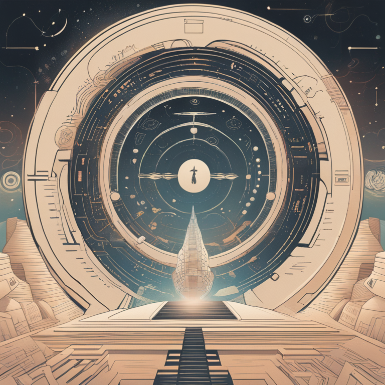 A spellbinding, hand-drawn digital illustration, created at Artstation HQ, illustrating the cyclical nature of innovation in programming, with symbols of ancient scripts evolving into futuristic code flowing seamlessly into one another. The scene is bathed in a soft, ethereal glow, highlighting a path that winds from the past, through the present, and into the infinite possibilities of the future, symbolizing the unending journey of programming evolution, digital art.