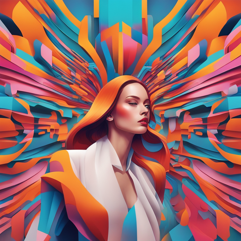 A hand-drawn digital illustration, Artstation HQ, capturing the essence of Мягкие навыки для IT-специалистов in abstract, designed for a fashion magazine publication. Think vibrant, surreal colors blending with professional insights, creating a visually stunning entrance to the article's theme.