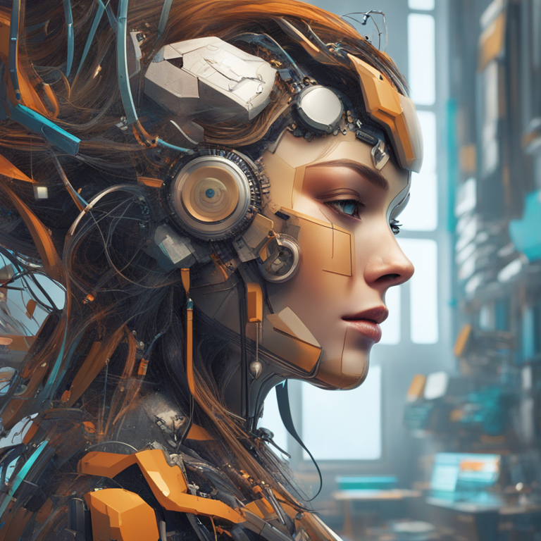 A captivating digital art masterpiece, Artstation HQ, showcasing the profound impact of emotional intelligence in the IT sector. Imagine an intricate fusion of human emotions and technology in a lively, abstract style, echoing the essence of combining soft and hard skills, tailored for an insightful tech magazine feature.