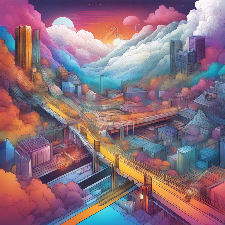 A hand-drawn digital illustration, Artstation HQ, depicting the dynamic, evolving landscape of modern PHP frameworks in the context of web application development. Imagine flowing, interconnected structures, symbolizing Laravel, Symfony, and others, intertwined with abstract representations of code and digital innovation, all painted in a spectrum of electrifying, surreal colors that breathe life into the concept of cutting-edge development practices.