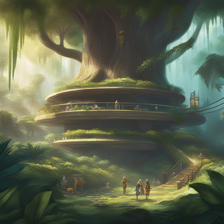A hand-drawn digital illustration, Artstation HQ, capturing a utopian digital society flourishing under the canopy of Solana's blockchain. Lush digital landscapes intertwine with abstract, technologically advanced structures, embodying the harmonious blend of nature and technology, all bathed in the ethereal glow of decentralized networks, tailored for enthusiasts of futuristic ecologies.