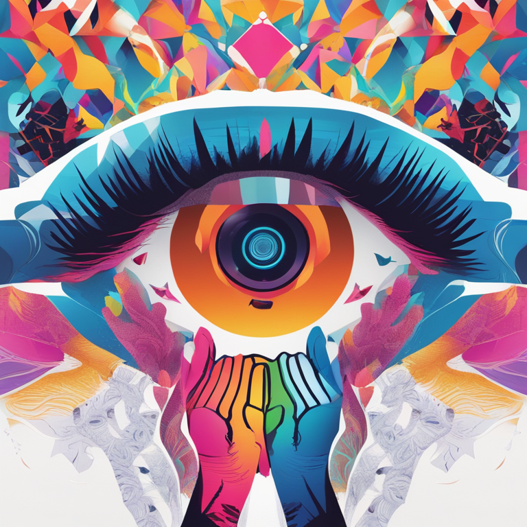 An abstract hand-drawn digital illustration, Artstation HQ, showcasing a vibrant juxtaposition of human creativity and emotional intelligence with artificial intelligence. This piece highlights a symphony of human and digital minds coalescing, each contributing unique strengths to the workforce of the future. Ideal for a thought-provoking fashion magazine, the illustration uses a kaleidoscope of colors to depict the harmonious blend and mutual empowerment of human and AI capabilities, perfect for enhancing SEO and reader engagement.