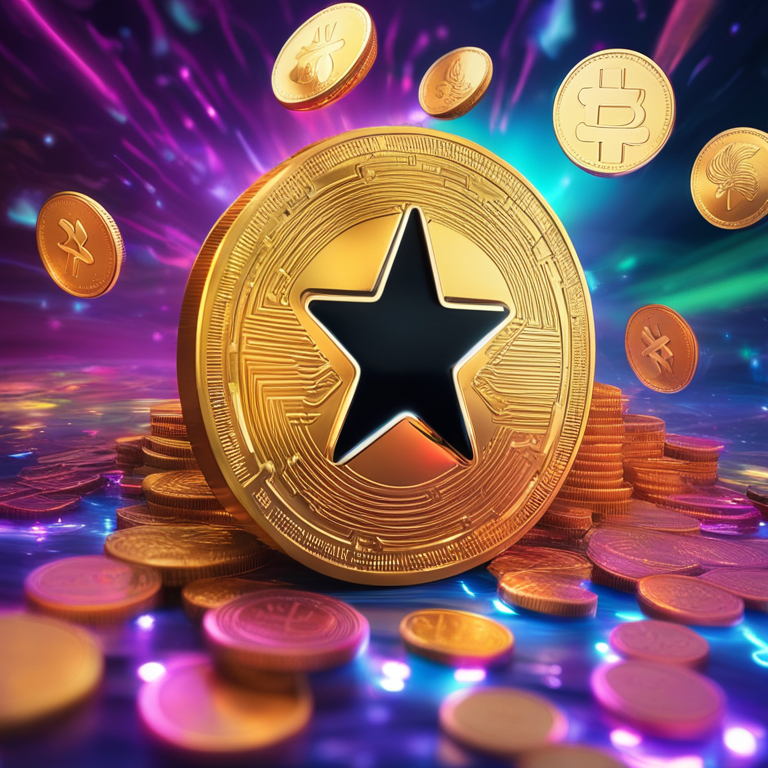 digital art rendering of XRP's explosive growth in DeFi as depicted by vibrant coins overflowing from a digital wallet, surrounded by magic sparkles, illustrating the leap into automated market making, art by renowned digital surrealists, trending on Artstation, high-detail, captivating colors