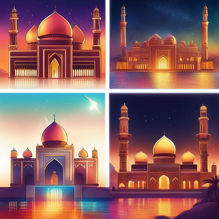 a vibrant portrayal of the UAE transforming into a crypto empire under the starlit sky, featuring futuristic digital coins interweaving with traditional Arabian architecture, capturing the essence of innovation meets heritage, hand-drawn digital illustration, rich in vivid colors, trending on Artstation HQ