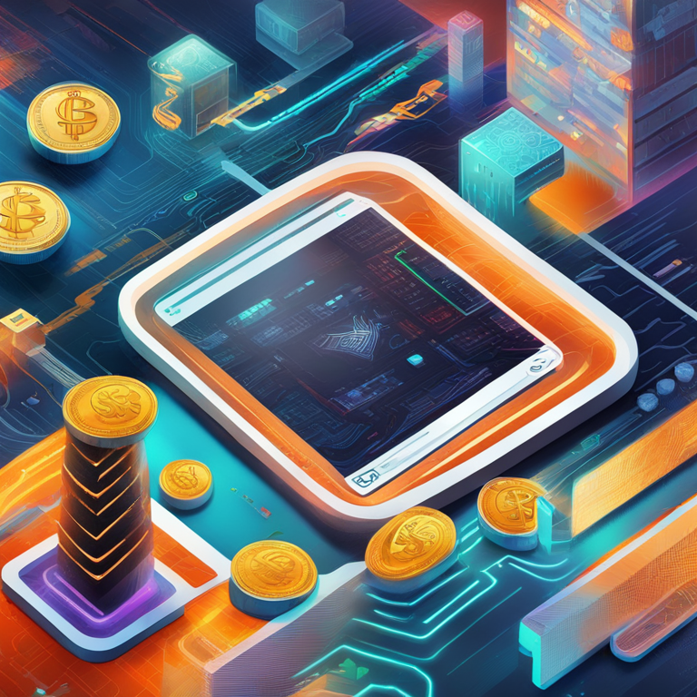 an abstract digital painting capturing the essence of emerging technologies clashing with traditional financial regulations, symbolized by stark contrasts and vivid imagery, including digital currency icons and legal symbols, artistic interpretation of the Ripple vs. SEC case, trendy magazine-style illustration, Artstation HQ, digital art by renowned artists