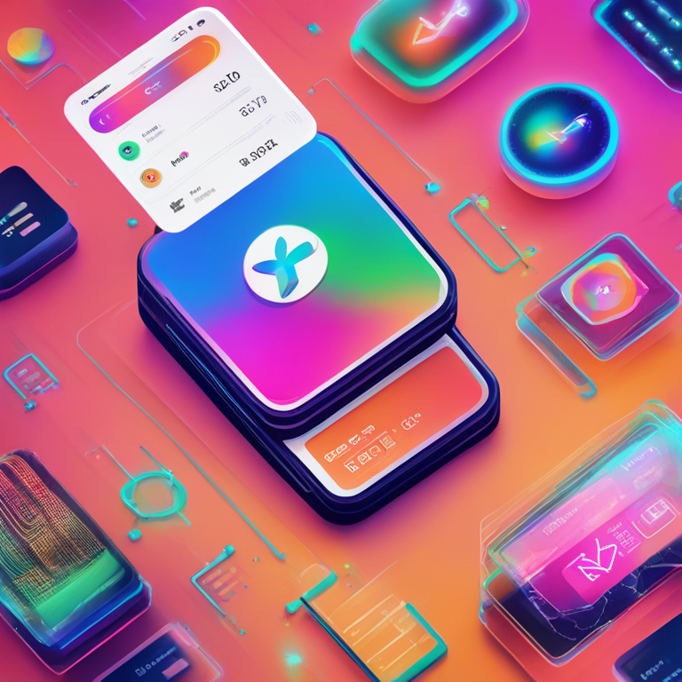 An ultra-modern digital wallet interface displaying vibrant, seamless swapping between XRP and XRPH tokens, illustrating the simplicity and innovation of XRP Healthcare's mobile wallet feature. This digital art piece, trending on Artstation, is a blend of high-tech vibes and engaging colors, created by a top digital artist known for captivating visual narratives in the crypto space.