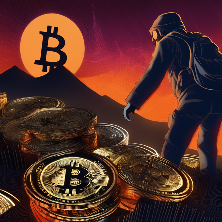 digital art rendition of Bitcoin's fluctuating value against the backdrop of the Mt. Gox saga, featuring shadowy figures and ghostly digits representing the missing BTC, art trending on Artstation, a vibrant mix of fear and hope encapsulated in a single image, high-resolution, detailed, encapsulating the dramatic history of cryptocurrency