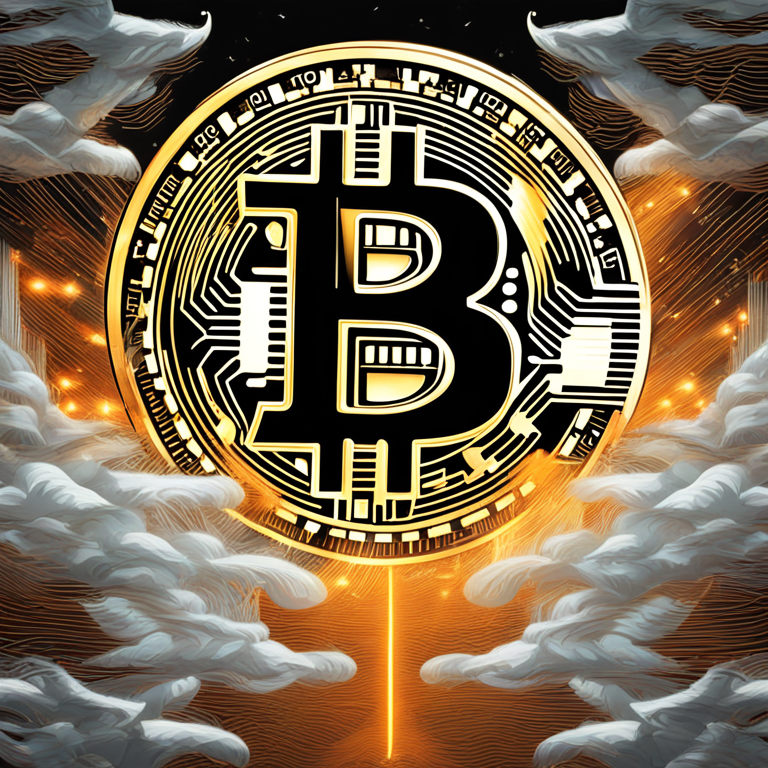 A digitally crafted image showcasing soaring Bitcoin symbols, capturing the essence of Bernstein's bold $150K prediction; a digital art masterpiece blending finance and futurism, art by top creators on Artstation, drawing widespread attention.