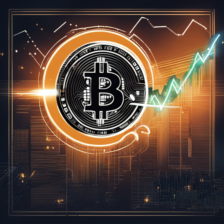 Zooming into the future of finance with a hand-drawn digital illustration of Bitcoin's meteoric rise, punctuated by glowing trend lines and bullish charts, as envisioned by leading digital artists, evoking a sense of unstoppable progress and innovation, trending on Artstation, digital art.