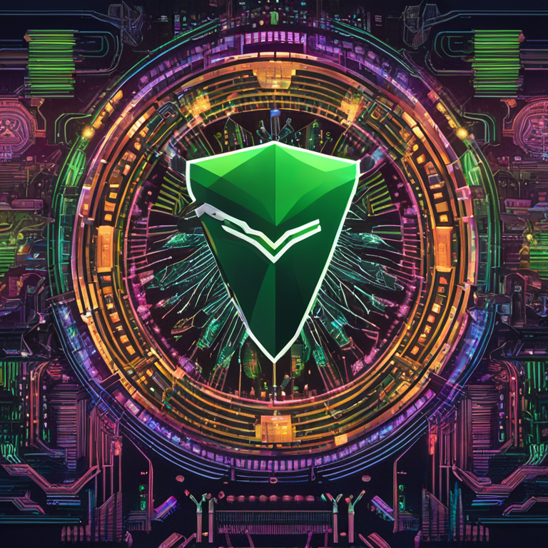 A vibrant digital tapestry depicting the Bitfinex logo gracefully deflecting cyber threats, each thread a story of resilience and innovation in the face of digital adversity, artwork celebrated for its imagination and detail among the ArtStation community, a testament to the enduring spirit of cybersecurity in the techno-financial realm, hand-drawn digital illustration, Artstation HQ, digital art.