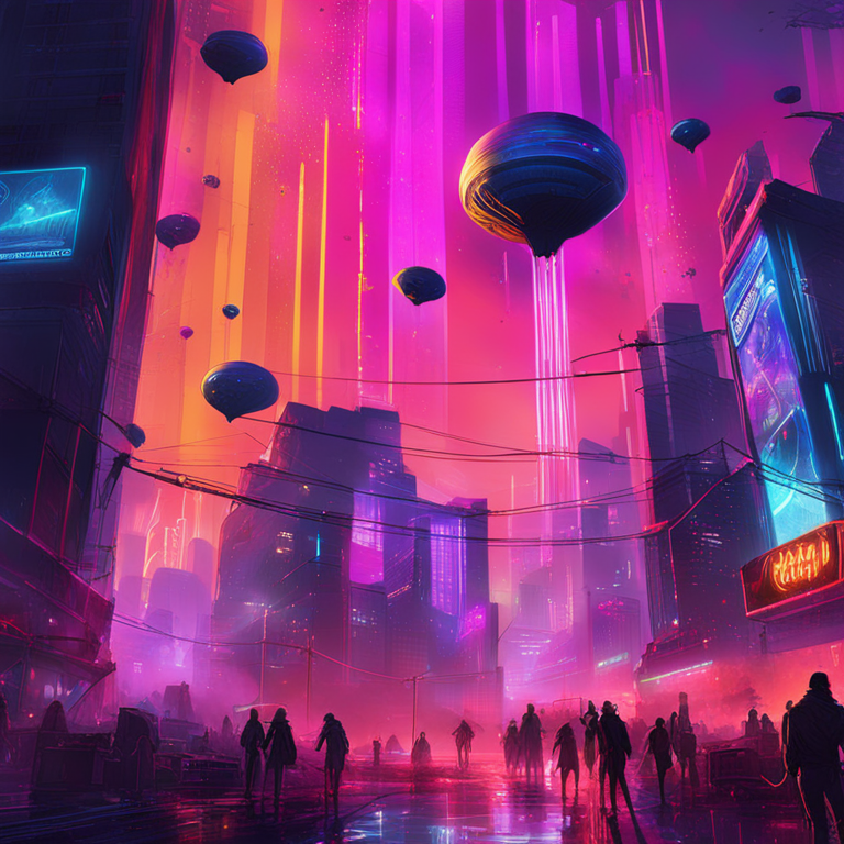 vibrant digital art capturing the intense drama and excitement of ZeroLend's airdrop event, featuring neon-soaked futuristic cityscapes with tokens raining down like meteors, inspired by top trendsetters on Artstation, with a dynamic sense of movement and anticipation, hand-drawn digital illustration, Artstation HQ, digital art