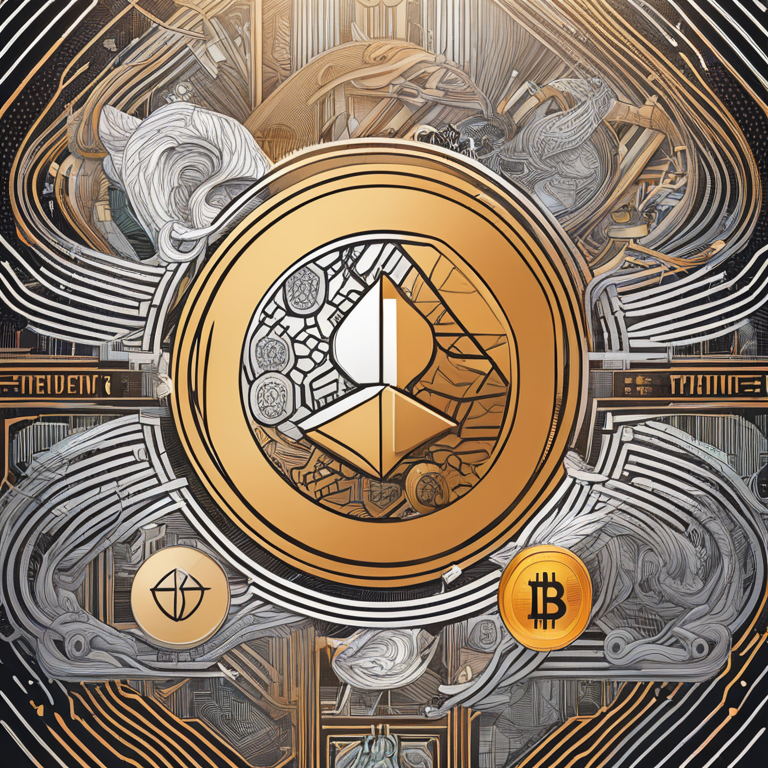 Intricate line art capturing the essence of cryptocurrency's unpredictable nature, showcasing coins like Worldcoin, ZBC, and SEI amidst a geometric dance of highs and lows, hand-drawn digital illustration, trending on Artstation HQ, digital art by artists known for their ability to visualize the financial ebbs and flows in a captivating manner.