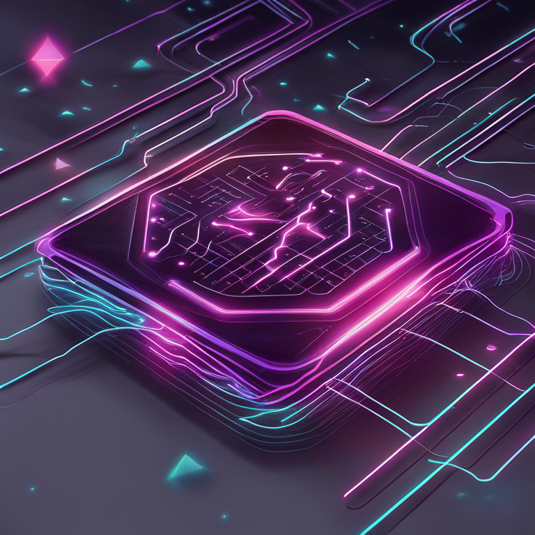 A visually striking digital art piece capturing the essence of Sui’s meteoric rise in the cryptocurrency world, featuring glowing neon transactions flowing over a stylized network map, with Ethereum and Solana icons subtly placed in the background looking on in surprise, trendy digital art style, trending on Artstation, hand-drawn digital illustration by a renowned crypto artist.