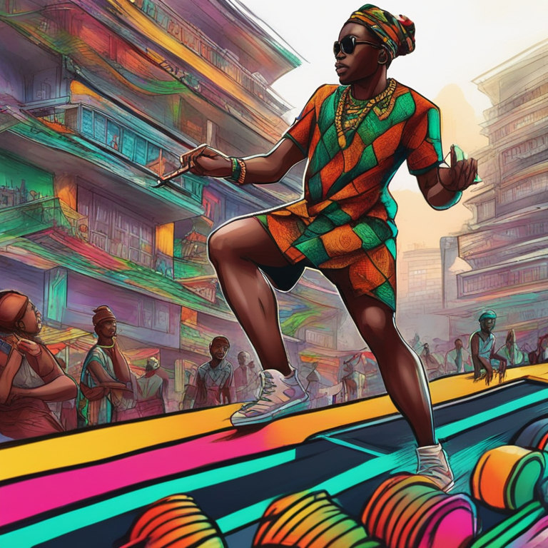 In the intricate dance of regulation and innovation, a digital artist captures Nigeria's bold stride to protect its economy. The scene unfolds in a vivid, hand-drawn digital illustration, alive with the vibrant energy of a nation moving to the beat of economic stability and digital dexterity, showcased on Artstation HQ, trending amongst visionary digital art enthusiasts.