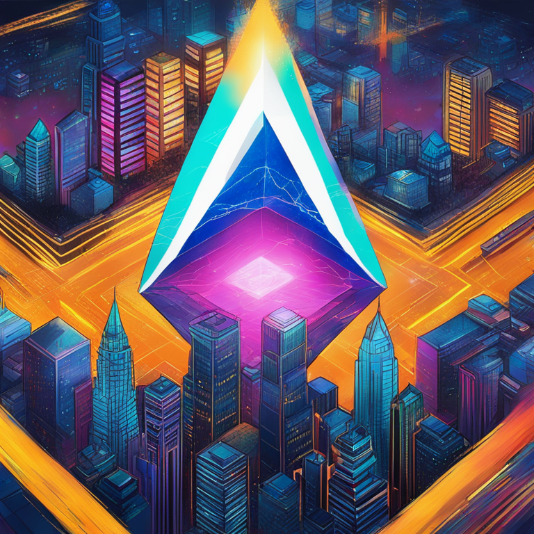 Ethereum’s thrilling rebound captured in a hand-drawn digital illustration, showcasing vibrant colors and dynamic movement, symbolizing its price surge past $3,300, inspired by futuristic cityscapes and digital currency flow, art trending on Artstation, a fusion of abstract and realism by Satoshi Nakamoto and Vincent Van Gogh, digital art