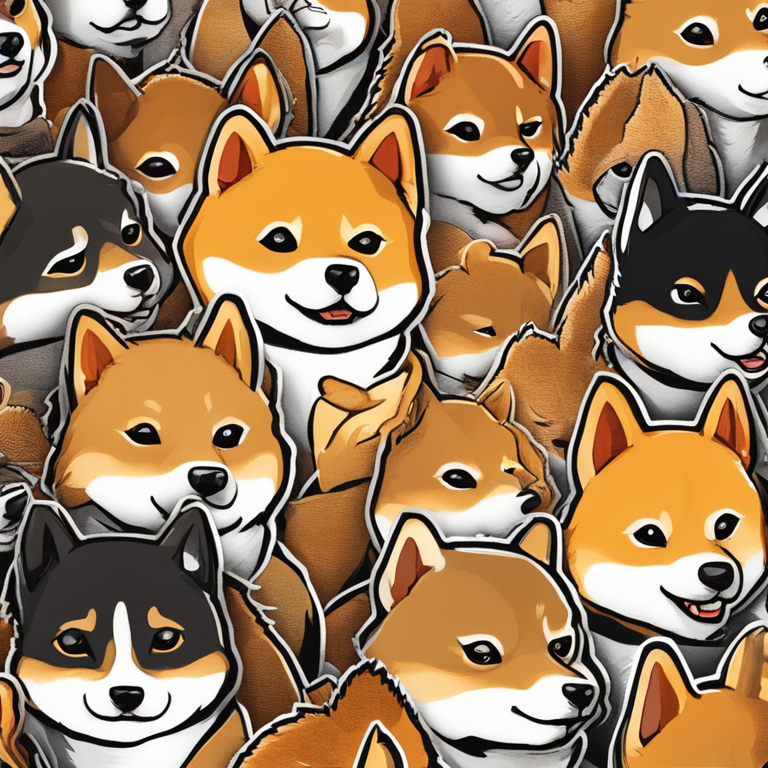 A mesmerizing sea of shiny Shiba Inu tokens flowing towards a dazzling price goal, cheered on by a digital crowd of enthusiastic crypto investors, with art inspired by Yoshitaka Amano and Fenghua Zhong, embodying the thrill of the cryptocurrency market, blending realism with a touch of fantasy, hand-drawn digital illustration, trending on Artstation HQ, vibrant and engaging for the viewer.