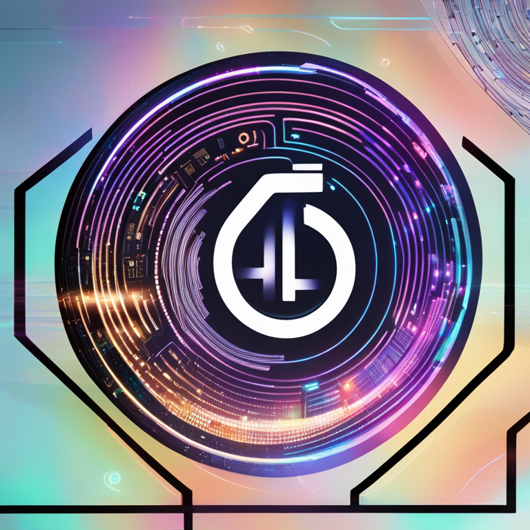 Innovative digital graphical representation of Filecoin's Q1 2024 performance stats, featuring layers of glowing code, vibrant data streams swirling around a holographic Filecoin logo, captured in a rich, hand-drawn digital illustration, symbolizing growth and forward momentum, a masterpiece circulating on Artstation HQ, digital art.