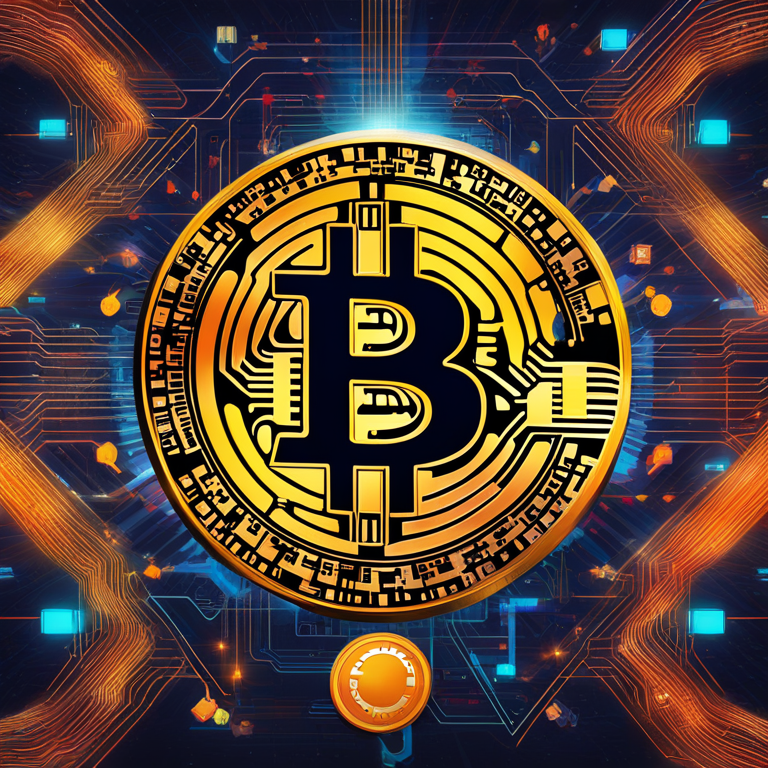 A dynamic, digitally-rendered image capturing the essence of Bitcoin's soaring valuation amidst a volatile financial landscape. Envisioned as a blend of abstract financial charts and the iconic Bitcoin symbol shining brightly, this art piece encapsulates the optimism and complexity of cryptocurrency investments. Visualized with vibrant colors and intricate details, this digital masterpiece, much like Bitcoin's journey, stands out as a beacon of innovation and speculative fascination, trending on Artstation, art by esteemed artists akin to Peter Mohrbacher and Donato Giancola, digital illustration.