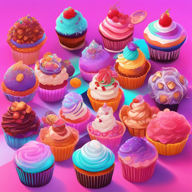 Players engaging in a vibrant virtual world of Cupcake app, showcasing a blend of pop culture and Solana crypto rewards, digital art bursting with colors and creativity, a hand-drawn digital illustration capturing the essence of modern online gaming communities, art by cutting-edge digital artists, trending on Artstation, digital illustration, high-resolution