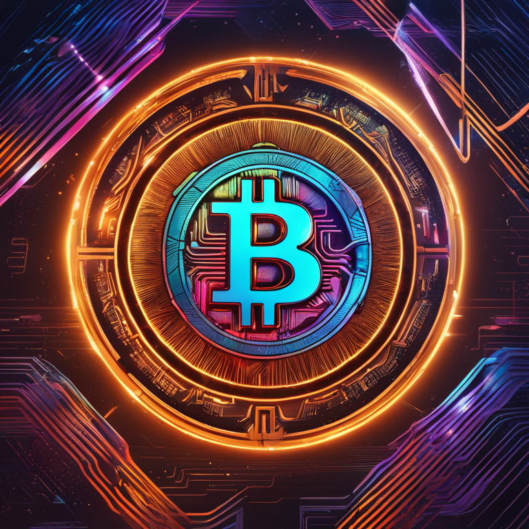 Gleaming digitized runes intertwined with the iconic Bitcoin symbol, encapsulated in a digital sphere exuding an aura of cryptography, a signature piece on Artstation, vibrant colors popping against a futuristic backdrop, hand-drawn digital illustration, Artstation HQ, digital art