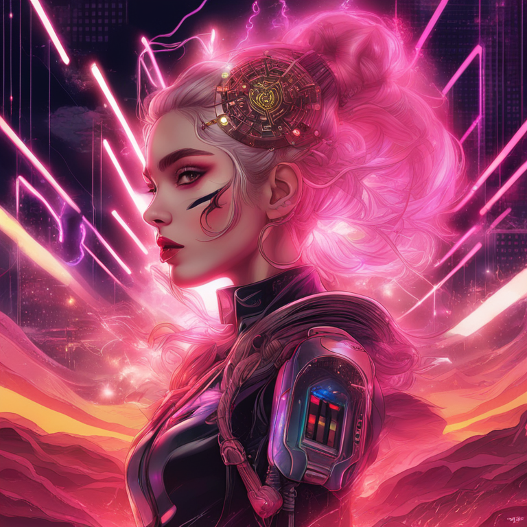 The magnificent melding of blockchain and digital art, featuring an 'epic satoshi' as the centerpiece, surrounded by mesmerizing, AI-generated soundwaves that showcase Grimes' voice, symbolizing the groundbreaking confluence of cryptocurrency, technology, and art, envisioned in a trend-setting, abstract digital illustration, Artstation HQ, digital art