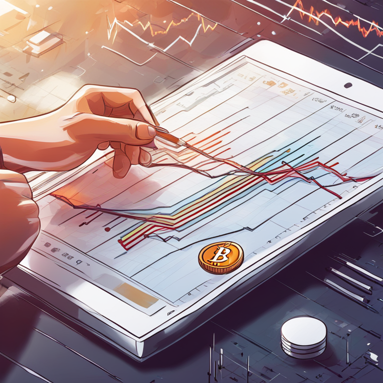 hand-drawn digital illustration, Bitcoin market activity with abstract graphs, Artstation HQ, digital art, economic data, financial markets, high-tech, trending magazine publication style