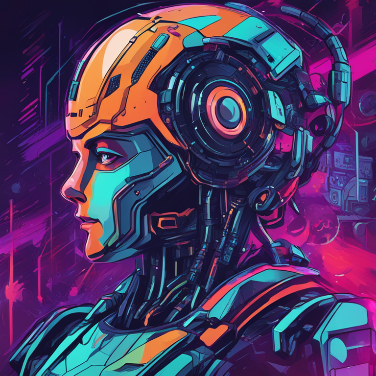 Abstract digital representation of AI-powered social engineering in cybersecurity, hand-drawn style, Artstation HQ, vibrant colors, futuristic theme, trending on Artstation