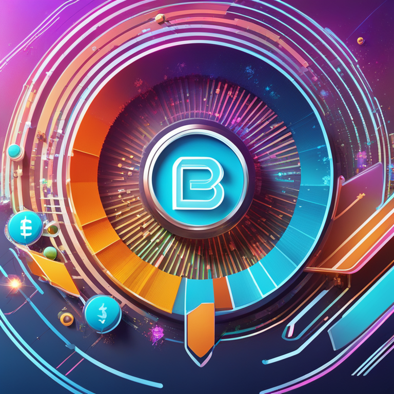 high-quality digital art, Artstation HQ, representing layer-1 crypto projects, futuristic financial growth, dynamic and detailed, vibrant colors, layered charts with ascending lines and crypto symbols, trending in financial magazines