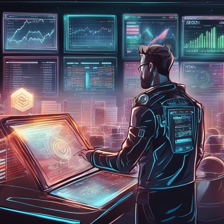 Hand-drawn digital illustration of futuristic financial market predictions, high-tech graphics, Artstation HQ, digital art