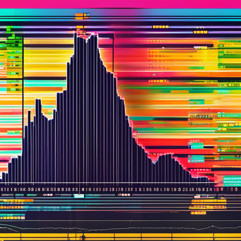 Ethereum trending in a financial chart, digital illustration, Artstation HQ, modern graphics, vibrant colors