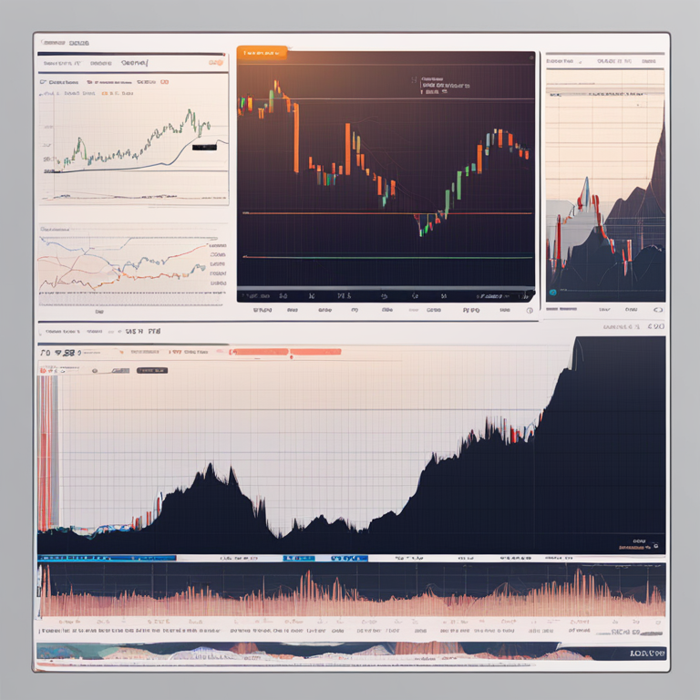 Detailed digital illustration of a graphical analysis showing a steep decline in crypto exchange volumes, hand-drawn digital illustration, Artstation HQ, digital art