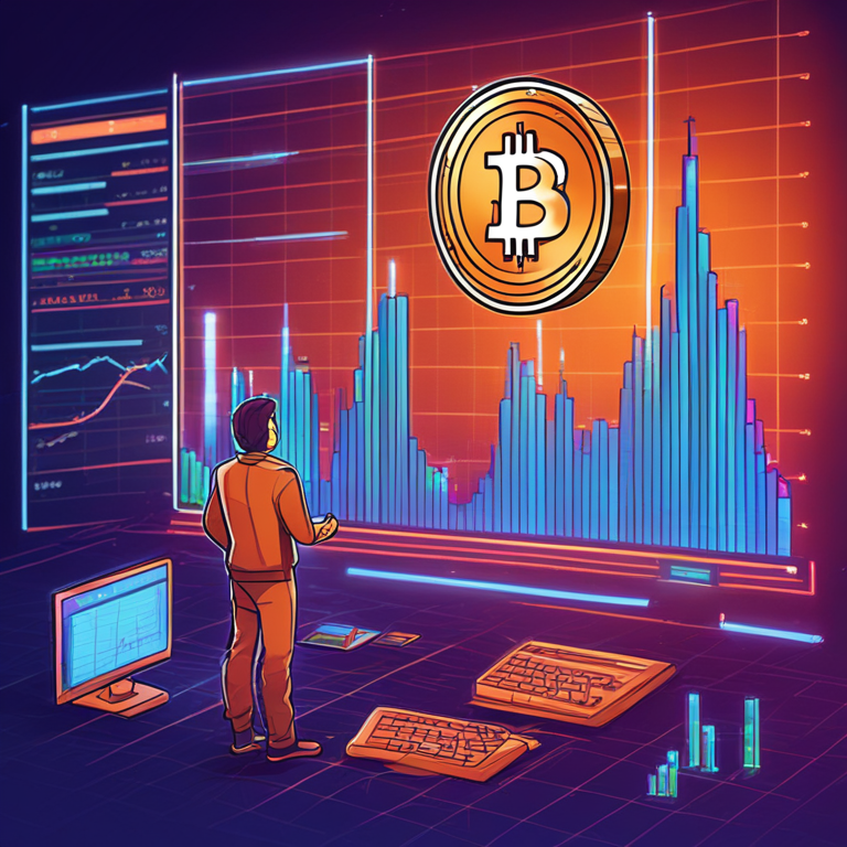 Bitcoin price analysis, hand-drawn digital illustration, Artstation HQ, digital art, vibrant colors, financial charts, professional tone, futuristic style, trending on Artstation