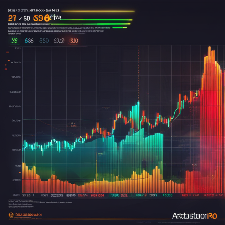 detailed digital illustration of Bitcoin price chart with highlighted critical levels, Artstation HQ, financial analysis, digital art, colorful and vibrant, dynamic market