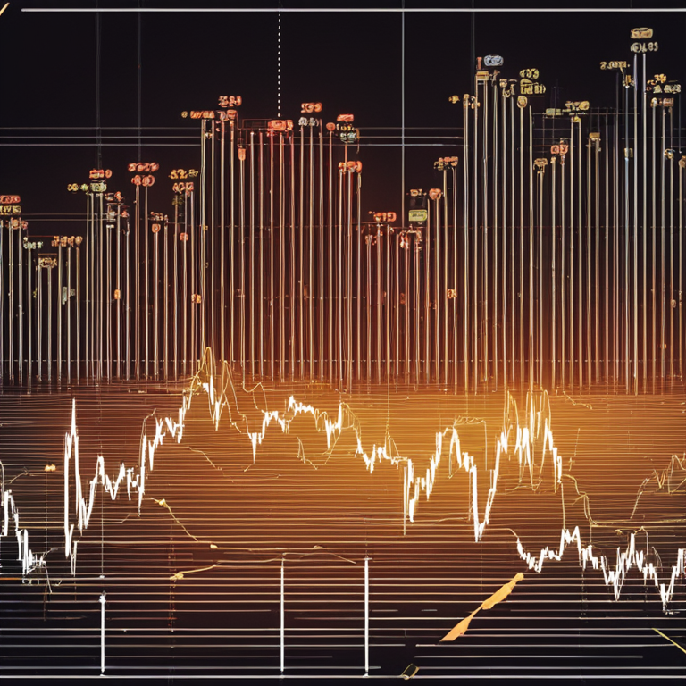 Hand-drawn digital illustration of Bitcoin price visualization, Artstation HQ, trending financial graphics, digital art, Stock market background