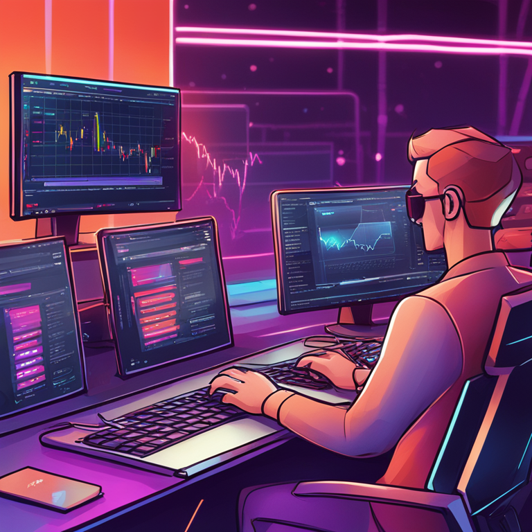 Hand-drawn digital illustration of a successful block trade transaction with Polygon (MATIC) on a futuristic digital trading platform, Artstation HQ, vibrant colors, high-detail, zoomed-in view of transaction details.