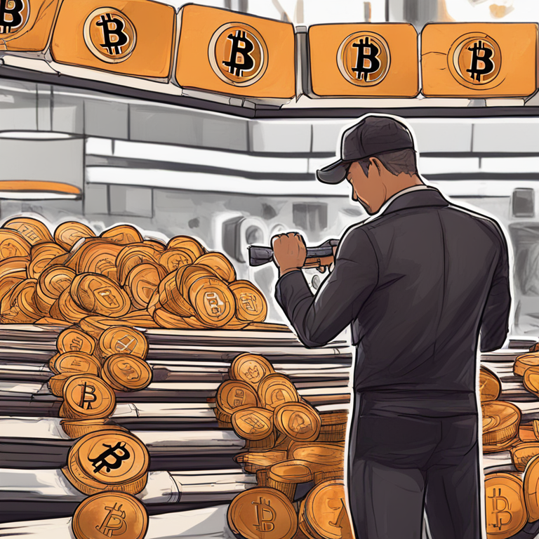 hand-drawn digital illustration showing Bitcoin breaking price targets, Artstation HQ, digital art