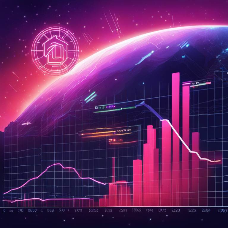 hand-drawn digital illustration, a futuristic digital chart showing a super increase in Cardano's price, Artstation HQ, digital art