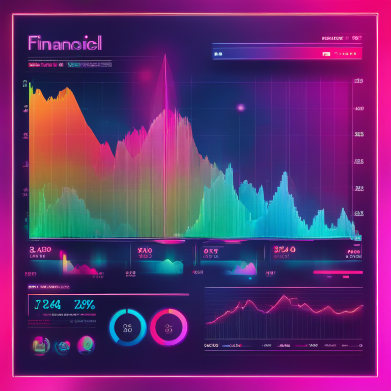 A digital illustration showing a DeFi financial graph, vibrant colors, trending on Artstation, stylized as a magazine layout