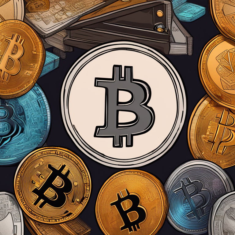 hand-drawn digital illustration, vintage and dormant Bitcoin wallets coming to life, trending on Artstation, unexpected crypto movements, vibrant and historical theme, digital art, high-resolution imagery