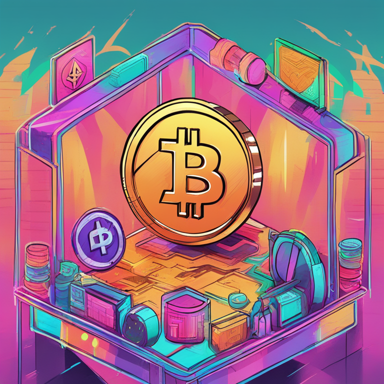 hand-drawn digital illustration of cryptocurrency short squeeze concept, Artstation HQ, digital art, trending on Artstation, vivid colors