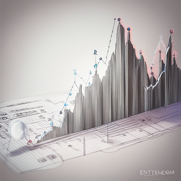 Ethereum price graph, downtrend, digital art, hand-drawn illustration, Artstation HQ, trendy magazine style