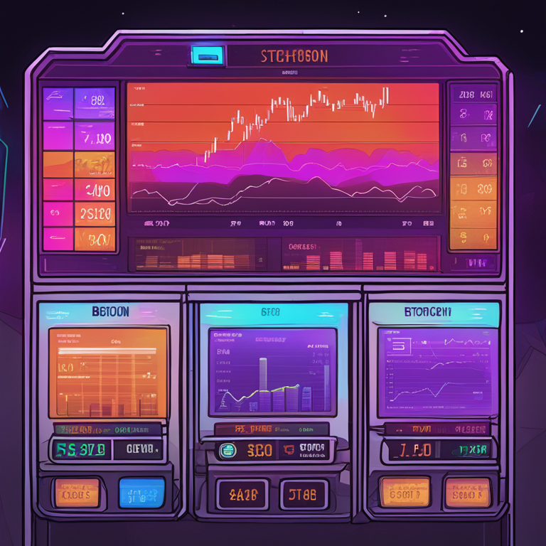 A hand-drawn digital illustration of a futuristic cryptocurrency trading dashboard, featuring Bitcoin, Ethereum, and Solana, in a sleek, modern design, Artstation HQ, vibrant colors, digital art