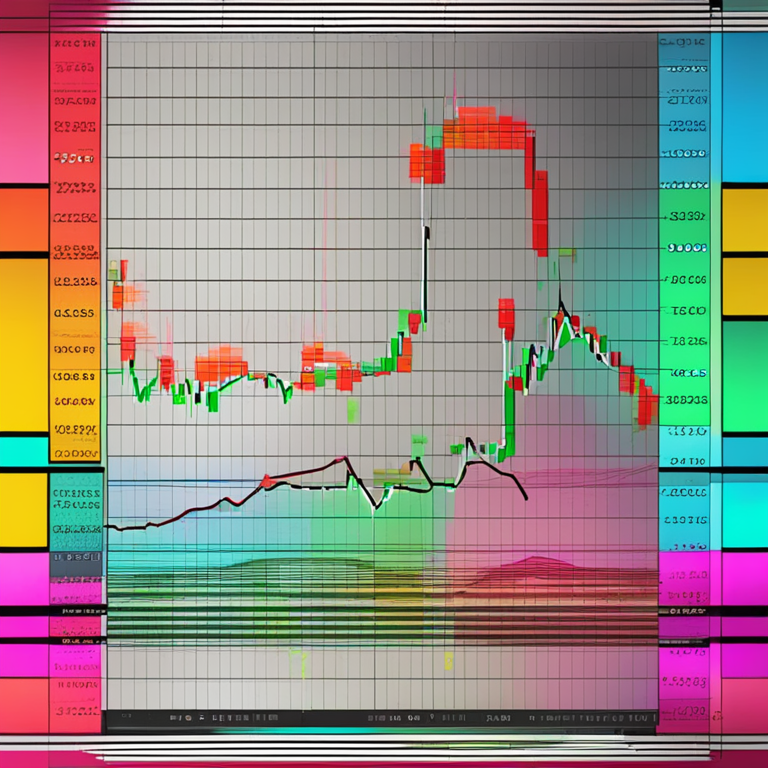 A hand-drawn digital illustration of Ethereum price graph highlighting support and resistance levels, digital art, Artstation HQ, vibrant colors, technical analysis chart style