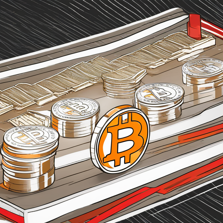 Bitcoin price chart with US CPI data and analysis, hand-drawn digital illustration, Artstation HQ, digital art, highlighting market impacts and trends, magazine style