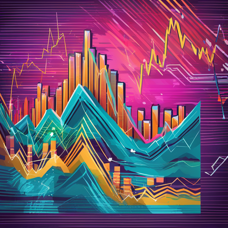 Hand-drawn digital illustration of an upward-moving stock market graph, vibrant colors, trending on Artstation, abstract background with bullish motifs, digital art, Artstation HQ