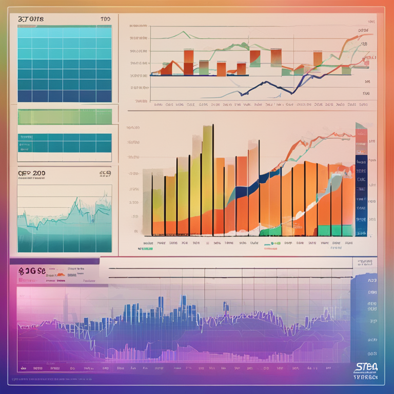 Illustrated digital chart showing the fluctuating trends of stablecoins, detailed, vibrant colors, Artstation HQ, digital art