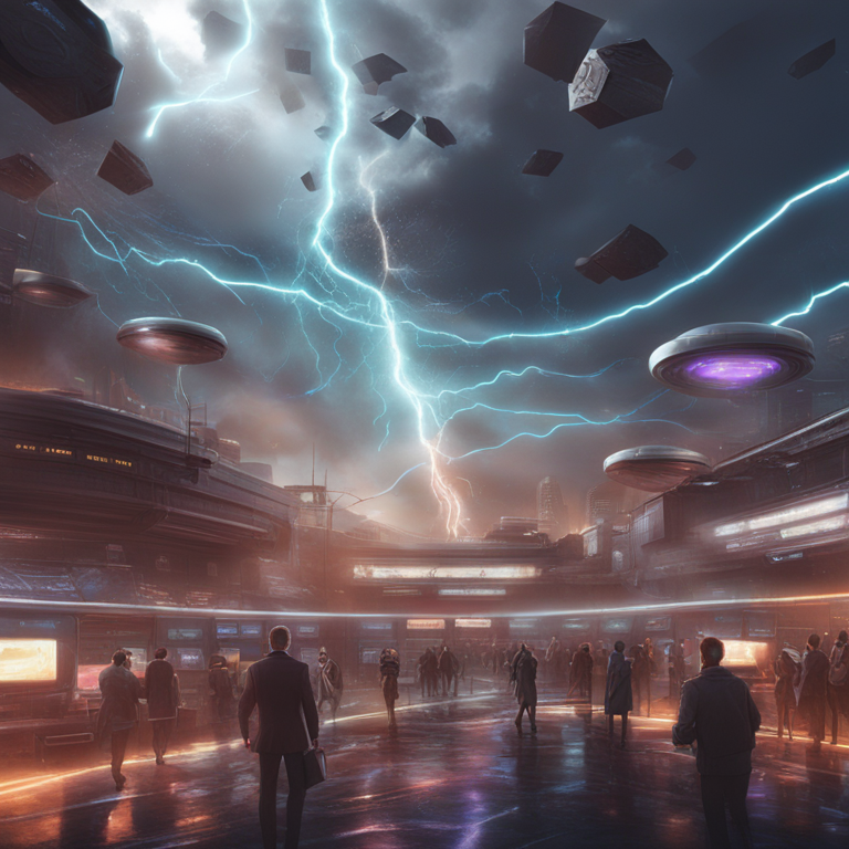 digital art representation of Tornado Cash platform, Artstation HQ, tech-focused, mixing cryptocurrency transactions, detailed, futuristic style, dynamic visuals