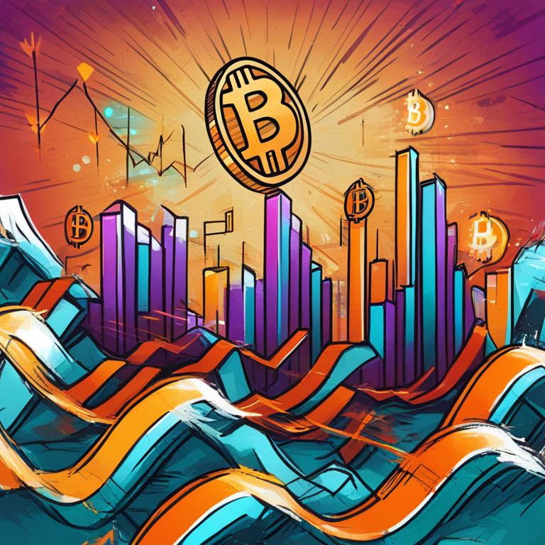 Hand-drawn digital illustration, Artstation HQ, digital art of Michael Saylor holding a Bitcoin symbol in a corporate setting, colorful and modern design, celebrating financial success, digital assets, and investment trends, popular on Artstation