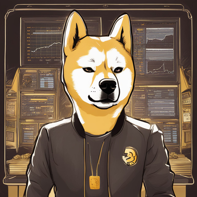 Hand-drawn digital illustration of disappointed Dogecoin founder, humorous and expressive, Artstation HQ, digital art